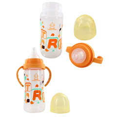 INFANTS Breastfeeding Biberon Dede Tsupon with a Plastic Baby Milk Feeding Bottle with Handles