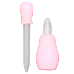 Infant Nasal Aspirator Vacuum Sucker Nose Snot Cleaner Pump + Dropper Medicine Feeder Baby Care Set
