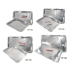 AKO STAINLESS TRAY DEEP Rectangular stainless steel tray, dinner plate(Deep)FP-1S/FP-8S