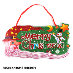 Merry Christmas banner, Christmas banner 3D Bubble Figure, Door hanging diagram