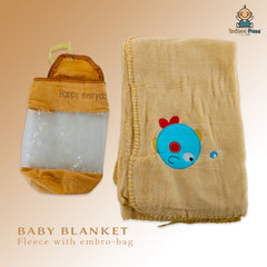 INFANT Baby Blanket Fleece With Embro-Bag
