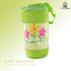 INFANT Baby Blanket Fleece With Embro-Bag