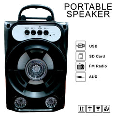 Wireless Bluetooth Speaker with Microphone and FM Radio
