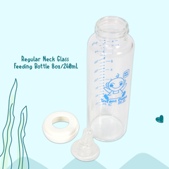 INFANT Regular Neck Glass Feeding Bottle 8oz/240mL