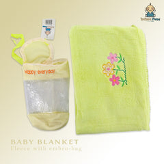 INFANT Baby Blanket Fleece With Embro-Bag