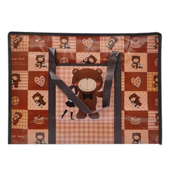 1pc Sako Bag Thick Durable Zipper Storage Bag Random Pattern Shopping Bag Travel Bag Luggage Bag