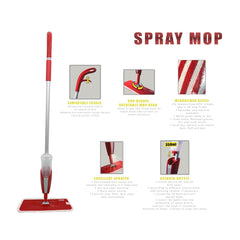 LIAO Spray Mop Easy Clean Magic Microfiber Flat Water Spray Mop