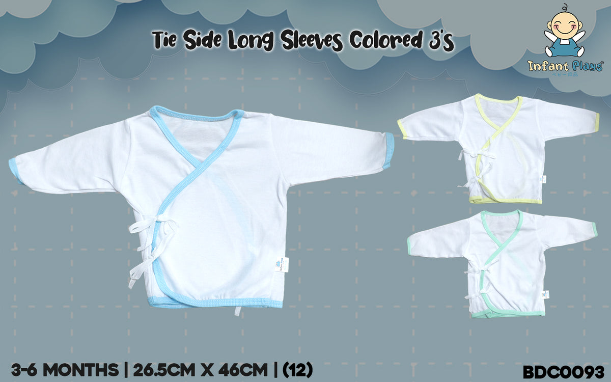 INFANT Tie-Side Colored  Long Sleeve 3in1