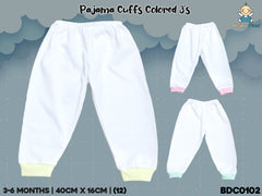 INFANT PAJAMA CUFFS 3IN1 SET COLORED