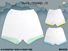 INFANT Newborn Baby Short Cotton Colored Shorts 3IN1