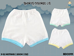 INFANT Newborn Baby Short Cotton Colored Shorts 3IN1