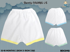 INFANT Newborn Baby Short Cotton Colored Shorts 3IN1