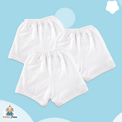INFANT Newborn Baby Short Cotton White Shorts 3IN1