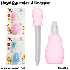 Infant Nasal Aspirator Vacuum Sucker Nose Snot Cleaner Pump + Dropper Medicine Feeder Baby Care Set