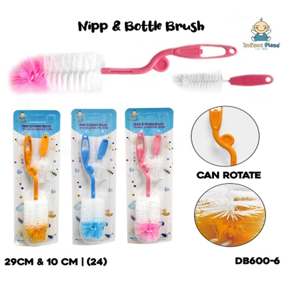 INFANT Nipp & Bottle Brush, Randomly distributed children's New Multifunctional Baby Bottle Brush cleaning cup glass long handle clean sponge