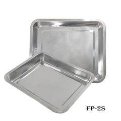 AKO STAINLESS TRAY DEEP Rectangular stainless steel tray, dinner plate(Deep)FP-1S/FP-8S