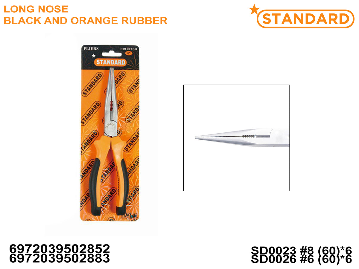 Pliers  #8/#6 Long Nose B.Orng. (SD0023-SD0026)