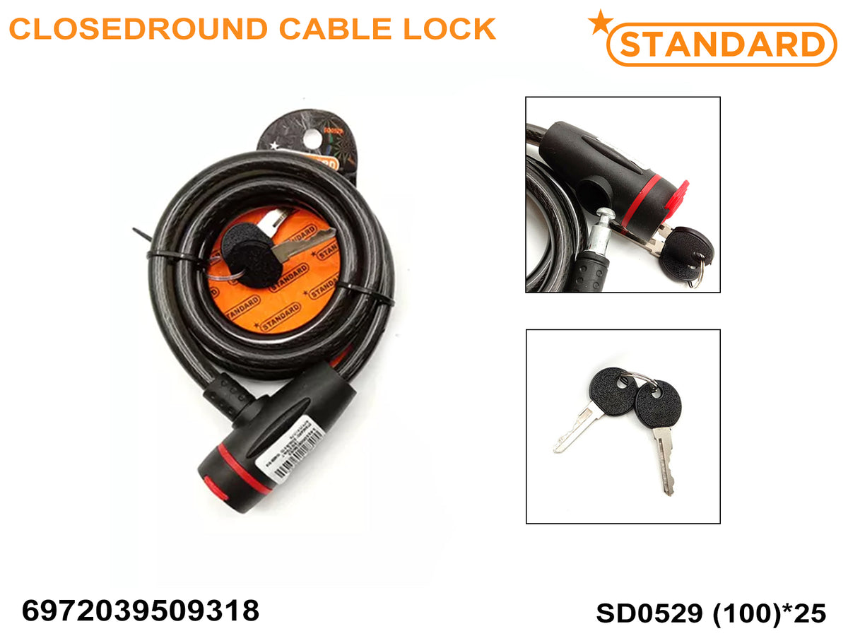 Closed Round Cable Lock Bicycle Lock SD0529