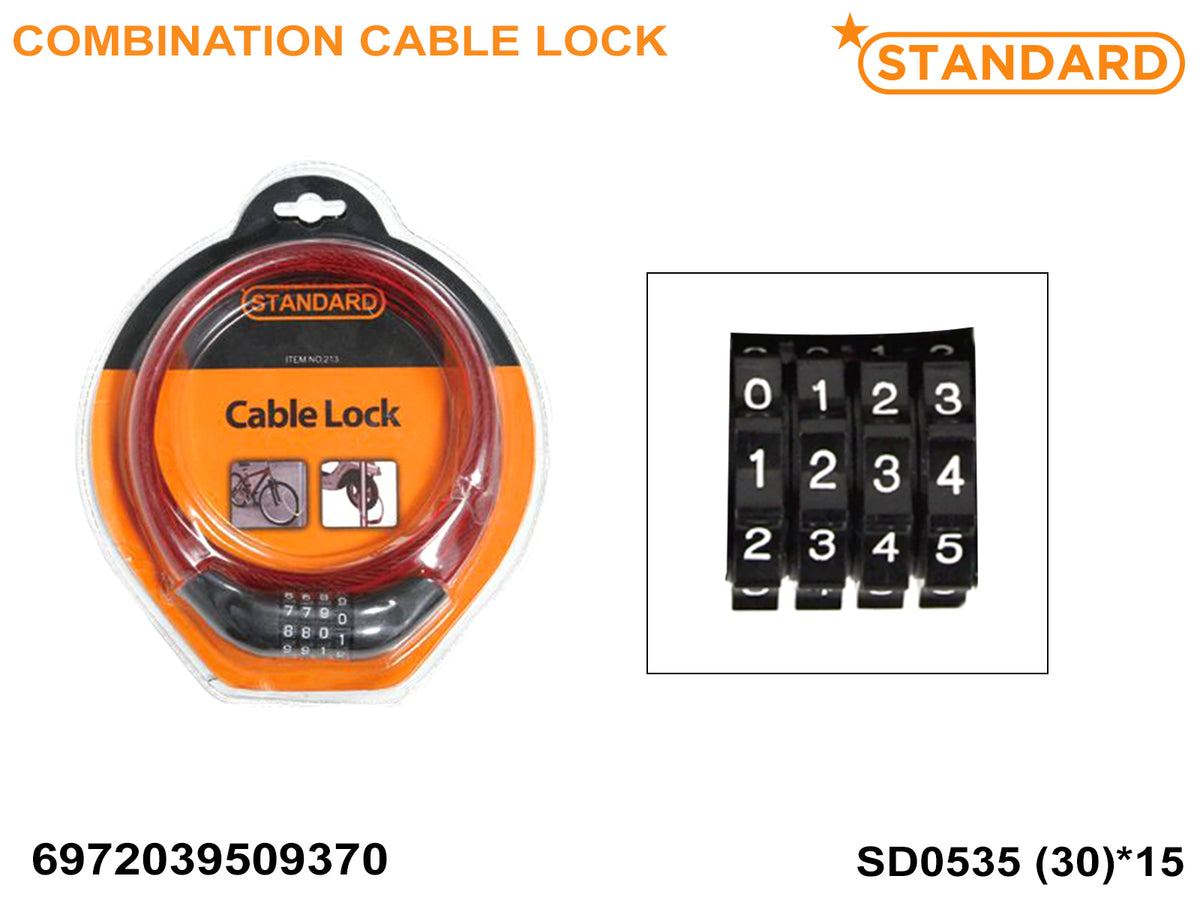 Comb. Cable Lock High Quality Hardware Tools SD0535