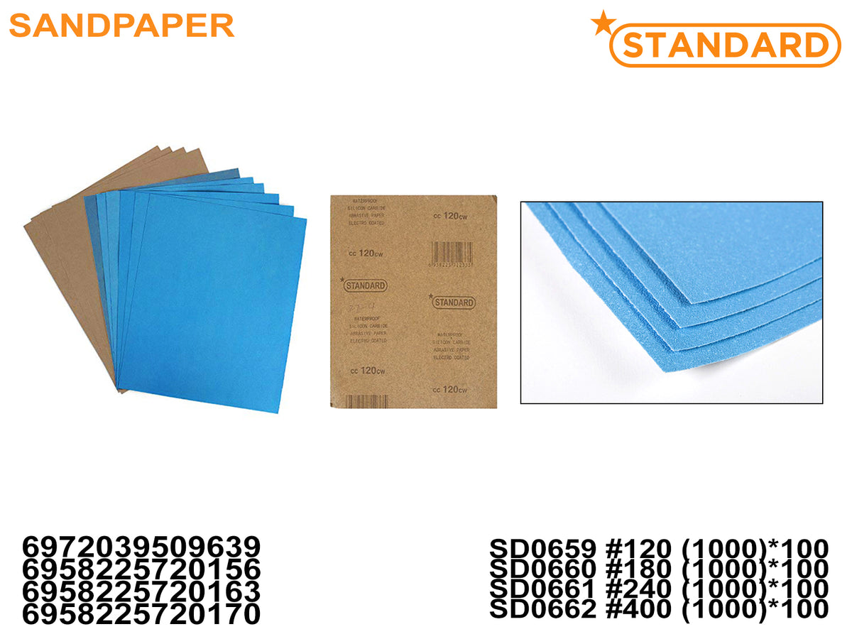 Sandpaper (# 120/#180/#240#/400#)(SD0659-SD0662)