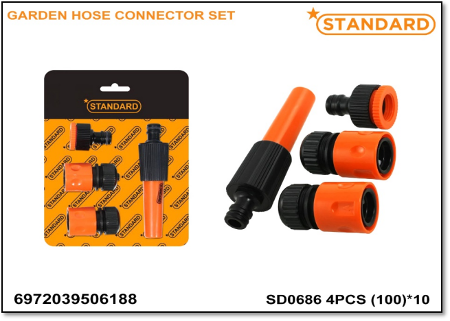 4Pcs Garden Hose Connector Set SD0686