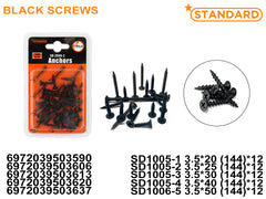 Black Screws  3.5*20 /25/30/40/50
