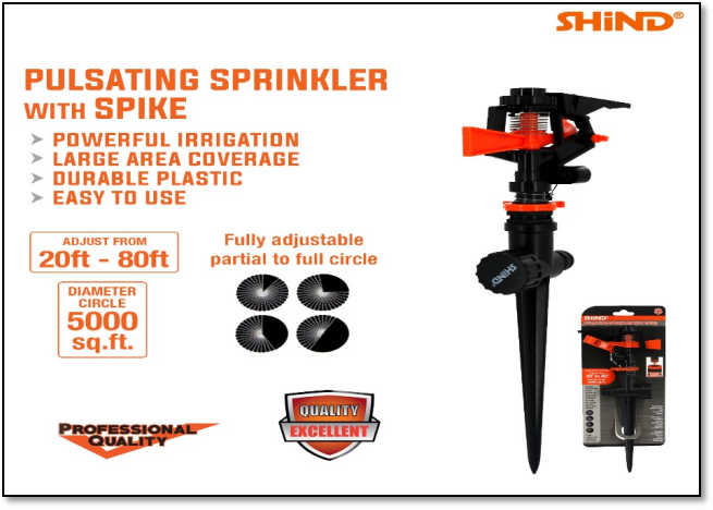 Water Sprinkler w/ Spike SD37663