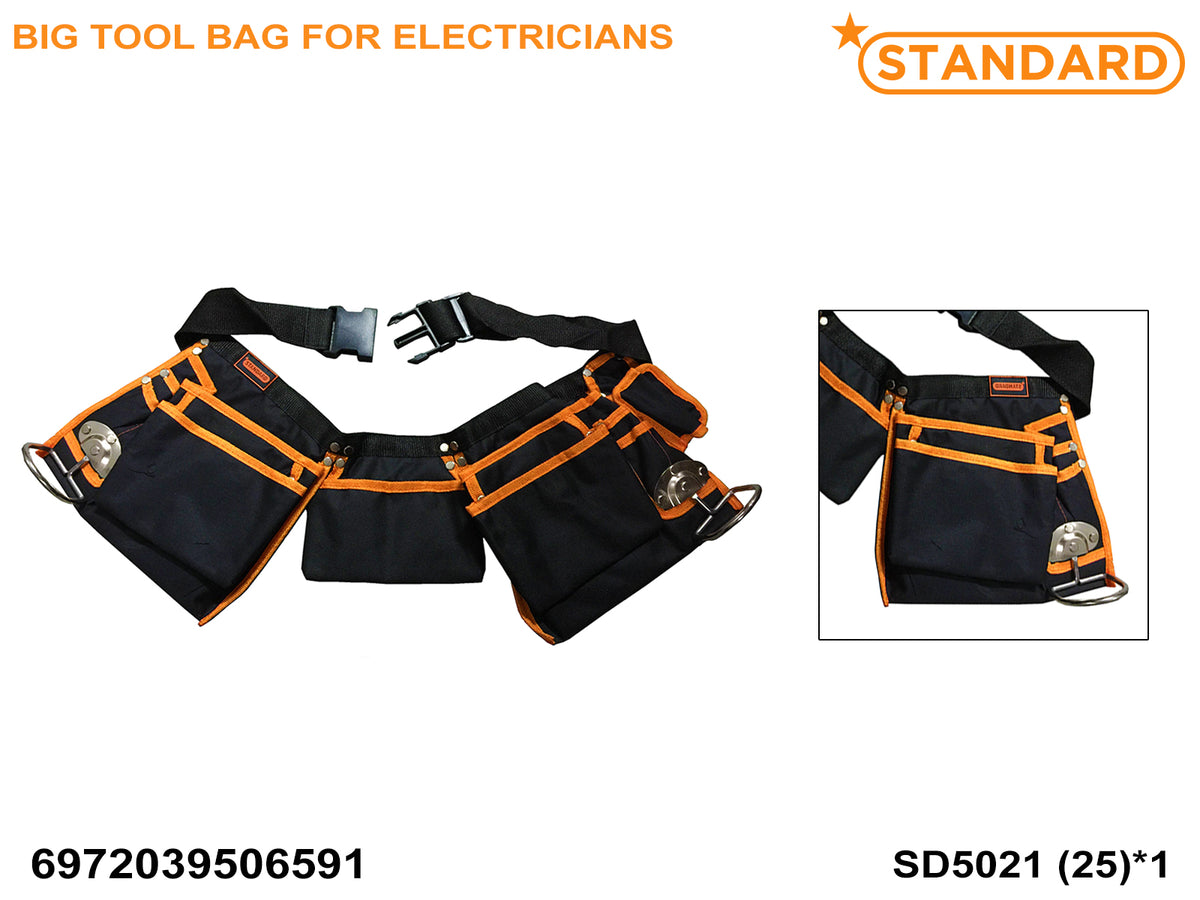 Electrician Tools Bag Waist Pouch Belt Storage Garden Tool Kits Waist Packs Oxford Cloth Waterproof SD5021