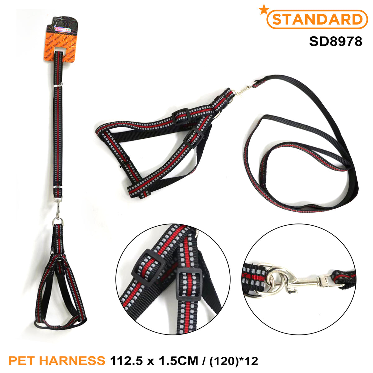 Dog Harness Stripes dog leash