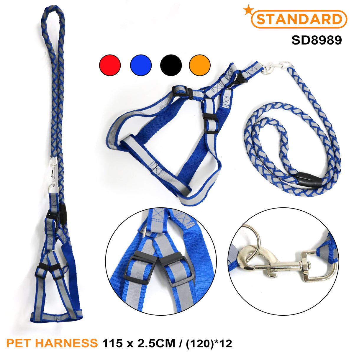 Dog Harness Round 115*2.5cm 1214 SD8989