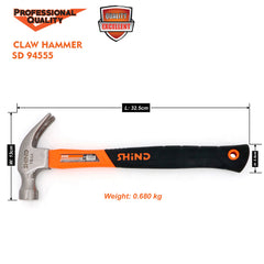 ShinD Claw Hammer Plastic Handle 16oz, 8oz.