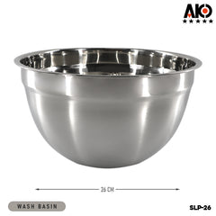 AKO Basin Bowl Salad Bowl Stainless Steel 18-32cm