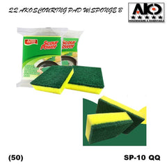 AKO SPONGE SP-10 QQ AKOSCOURING PAD W/SPONGE B