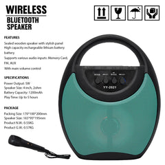 Wireless Bluetooth Speaker with Microphone Mic big Sound bar fm radio